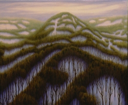 Lead Hill, oil on wood, 11" x 13", 2003.