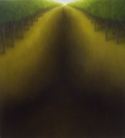 Untitled - Ditch, oil on wood, 13" x 12", 2003.